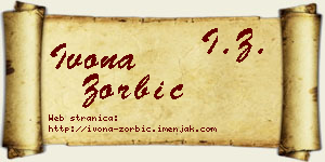 Ivona Zorbić vizit kartica